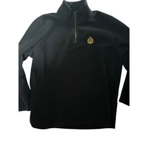 Lauren Ralph Lauren Crest Black Fleece Quarter Zip Women's 2x Luxury Preppy Cozy